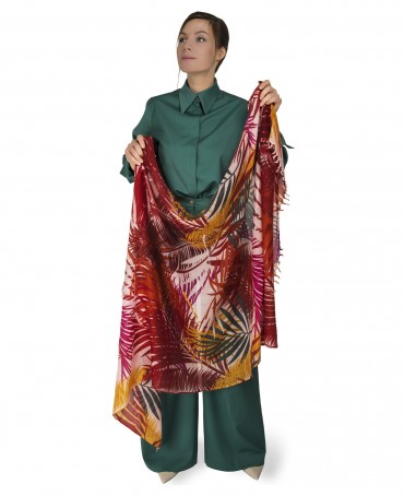 Палантин Женский W40-FEUILLE.D.ETE/ROSE